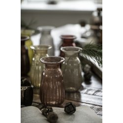 Ib Laursen Hyacintvase pebbled glas faded rose