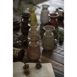 Ib Laursen Hyacintvase pebbled glas honey