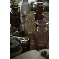 Ib Laursen Hyacintvase pebbled glas honey