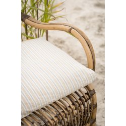 Ib Laursen Hyndebetrk August natur med bl og hvide striber 45x45 cm