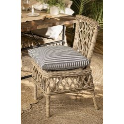 Ib Laursen Hyndebetrk Louis sort med smalle hvide striber 45x45 cm