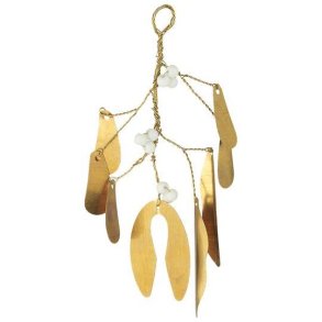 Ib Laursen Mistelten til ophng med hvide perler 15 cm