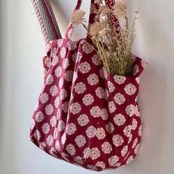 Ib Laursen Taske vendbar rd m/blokmnster