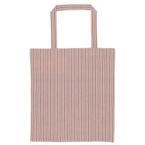 Ib Laursen Indkbstaske hindbrfarvet stribet