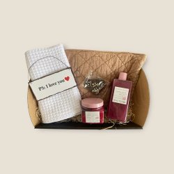 Jeg elsker dig gavekurv med wellness til hende