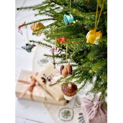 Bloomingville - Jenice julepynt til ophng, Rd, Glas