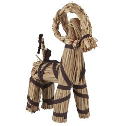 Ib Laursen Julebuk med brunt bnd 30 cm.