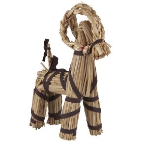 Ib Laursen Julebuk med brunt bnd 30 cm.