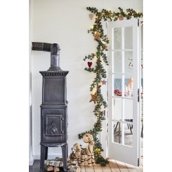 Ib Laursen Julebuk med brunt bnd 30 cm.