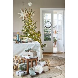 Ib Laursen Julebuk med brunt bnd 30 cm.