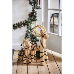 Ib Laursen Julebuk med brunt bnd 30 cm.