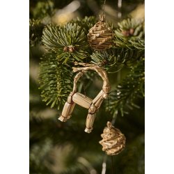 Ib Laursen Julebuk mini til ophng My Nostalgic Christmas (brunt bnd)