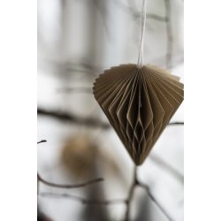 Ib Laursen Julekugle diamant foldet papir med magnetlukning til ophng