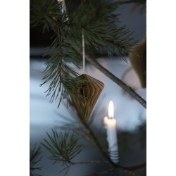 Ib Laursen Julekugle diamant foldet papir med magnetlukning til ophng