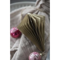 Ib Laursen Julekugle diamant foldet papir med magnetlukning til ophng