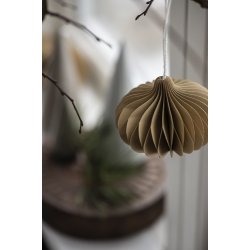 Ib Laursen Julekugle foldet papir med magnetlukning til ophng  6,5cm