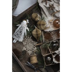 Ib Laursen Julekugle foldet papir med magnetlukning til ophng  6,5cm