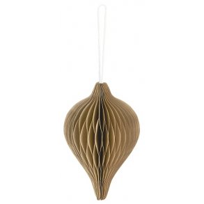 Ib Laursen Julekugle lgformet foldet papir med magnetlukning til ophng