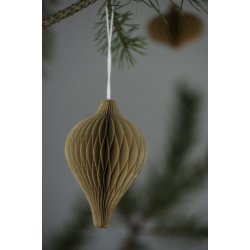 Ib Laursen Julekugle lgformet foldet papir med magnetlukning til ophng