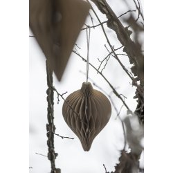 Ib Laursen Julekugle lgformet foldet papir med magnetlukning til ophng