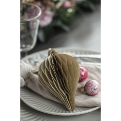 Ib Laursen Julekugle lgformet foldet papir med magnetlukning til ophng