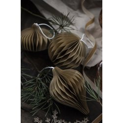 Ib Laursen Julekugle lgformet foldet papir med magnetlukning til ophng