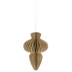 Ib Laursen Julekugle svungen foldet papir med magnetlukning til ophng