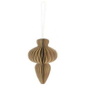 Ib Laursen Julekugle svungen foldet papir med magnetlukning til ophng