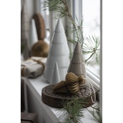 Ib Laursen Julekugle svungen foldet papir med magnetlukning til ophng