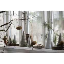 Ib Laursen Julekugle svungen foldet papir med magnetlukning til ophng