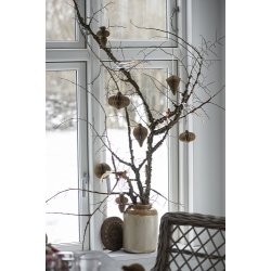 Ib Laursen Julekugle svungen foldet papir med magnetlukning til ophng