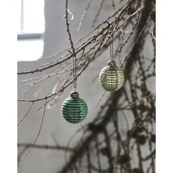 House Doctor Julepynt, Lolli, Grn/Guld Julekugle 6 dia., 1 stk.