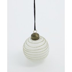 House Doctor Julepynt, Lolli, Hvid/Rd Dia: 6 cm., 1 stk.