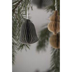 Ib Laursen Julepynt til ophng klokke foldet papir med magnetlukning gr