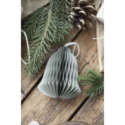 Ib Laursen Julepynt til ophng klokke foldet papir med magnetlukning gr