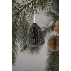 Ib Laursen Julepynt til ophng klokke foldet papir med magnetlukning gr