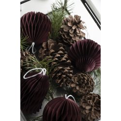 Ib Laursen Julepynt til ophng klokke foldet papier med magnetlukning, Rhododendron