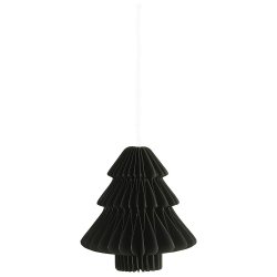 Ib Laursen Julepynt til ophng juletr foldet papir med magnetlukning, Sort