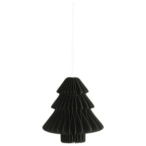 Ib Laursen Julepynt til ophng juletr foldet papir med magnetlukning, Sort