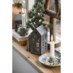 Ib Laursen - Juletr stende grn natur meleret 10 cm.