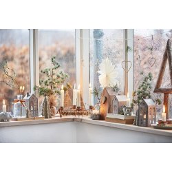 Ib Laursen - Juletr stende grn natur meleret 10 cm.