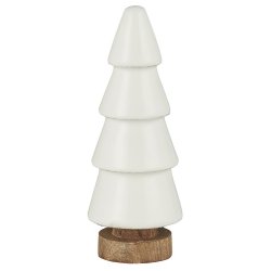 Ib LaursenJ Juletr stende hvid emaljemalet 12,5 cm., 1 stk.