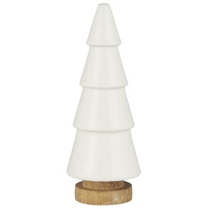 Ib Laursen - Juletr stende hvid emaljemalet 17 cm