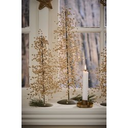 Ib Laursen Juletr stende med trperler, hndlavet H: 30 cm.