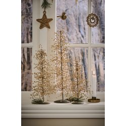 Ib Laursen Juletr stende med trperler, hndlavet H: 30 cm.