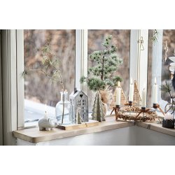 Ib Laursen - Juletr til ophng grn/natur meleret