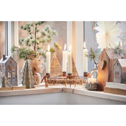 Ib Laursen - Juletr til ophng grn/natur meleret