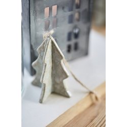 Ib Laursen - Juletr til ophng grn/natur meleret