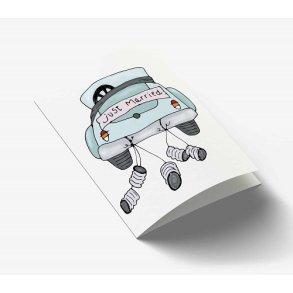 Mouse & Pen - Just Married -  lille  A7 Kort