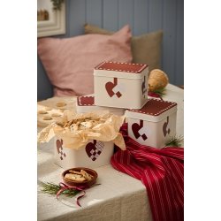 Ib Laursen Kagedse med flettede julehjerter firkantet